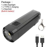 ราคา Asafee AS3 mini LED keychain light portable Rechargeable flashlight work light IPX4 Waterproof Mini Torch Light built in battery 7 speed press switch Type C Tail with magnet (20369553049)