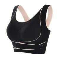 ราคา Womens Sports Bra Front Adjustable Buckle Wireless Padded Comfortable Gym Yoga Underwear Breathable Workout Workout Tops (20038843279)