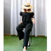 ราคา ชุดเซ็ทเสื้อครอป กางเกงขายาวเอวสูง (20937194739)