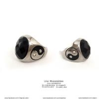 ราคา แหวนเงินนิลดำลายหยินหยาง แหวนนิลดำ นิลดำ onyx ring สแตนเลสแท้ stainless 316l แหวนผู้ชาย แหวนแฟชั่น แหวนเท่ๆ แหวนสแตนเลส (6727894270)