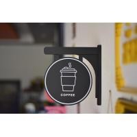 ราคา ป้ายโลโก้ร้าน แบบกลม หน้าหลัง ร้านคาเฟ่สุดเก๋ ป้ายร้านอาหาร ป้ายออฟฟิต ป้ายร้านค้า ป้ายแต่งร้าน แบบ 2 หน้า สุดชิค (20727296841)