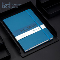 ราคา Nusign สมุดโน๊ตจดบันทึก สมุดโน๊ต มีสายรัด ปกหนัง ทนทาน B5 สันกาว 80แกรม มีเส้นบรรทัด เครื่องเขียน notebook (18903682823)