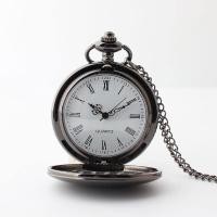 ราคา AQUA pocket watch New Fashion Polished Retro Pocket Watch Couple Roman Literal Tungsten Steel Black Quartz Flip Women (20952961615)