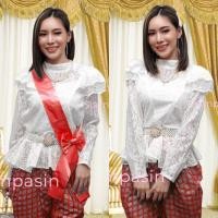 ราคา Siampasin เสื้อลูกไม้ ประยุกต์ ร 5 เกรดพรีเมี่ยม ผ้านิ่มใส่ไม่คัน อก 32 36 34 38 38 40 40 42 42 46 นิ้ว เสื้อลูกไม้สีขาว เสื้อลูกไม้แขนยาว วีหน้า Blouse (20556577888)