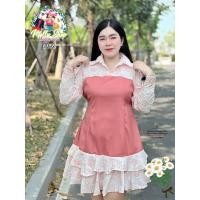ราคา ฮ188 ร้านนี้ส่งไว เดรสหางปลาทูโทน 4สี ชุดสาวอวบอ้วน เสื้อผ้าสาวอวบ ชุดสาวอวบสวยๆ แฟชั่นสาวอวบ (19182445233)