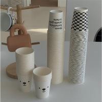 ราคา แก้วกระดาษ แก้วหมี แก้วลายหมี แก้วกาแฟ ขนาด 8 ออนซ์ และ 1 แพคมี 10 ใบ (18140173532)