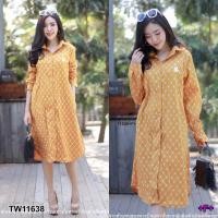 ราคา TW11638 เดรสเชิ้ตกระดุมหน้า (19591014949)