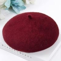 ราคา 5210A สง่างามเรียบหรู หมวกบีนนี่ สีทึบทึบ ย้อนยุควินเทจ หมวกเบเร่ต์ หมวกเบเร่ต์ขนสัตว์ หมวกหมวกแบน หมวกเบเร่ต์สักหลาด (17952647118)