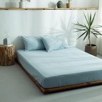 ราคา MUJI Cotton Flat Bed Sheet Washed Cotton Mattress Protector (12952149179)