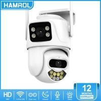 ราคา Hamrol 8MP 4K PTZ WiFi IP Camera with Dual Lens Dual Screen Color Night Vision Outdoor Waterproof 6MP Security IP Camera CCTV Surveillance Camera ICSEE APP (20591085357)