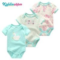 ราคา Kiddiezoom 3 ชิ้นทารกแรกเกิดเด็กทารกและเด็กผู้หญิงเสื้อผ้าเด็กทารก Romper แขนสั้น Jumpsuit ผ้าฝ้ายแท้ 0 12 เดือน (9546994255)