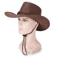 ราคา 05 X3 หมวกคาวบอยปีกกว้าง Premium Cowboy Hats ทรงวินเทจ มีเชือกคล้องคอ (18502245938)