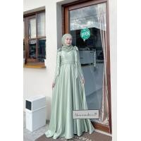 ราคา ชุดเดรสมุสลิมรุ่นมีญ่า เนื้อผ้าซาร่า เดรสสวยราคาถูก ชุดรายอ เดรสออกงาน ชุดธีมเพื่อนเจ้าสาว ชุดนิกะห์ เจ้าสาวมุสลิม (19748417248)