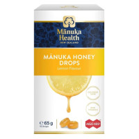 ราคา Manuka Honey Drops Lozenges 65g ลูกอมน้ำผึ้งมานูก้า รสเลมอน รสขิง เลมอน รสแบลคเคอแรนท์ และโพลิส อร่อย ได้ประโยชน์ (19013810987)
