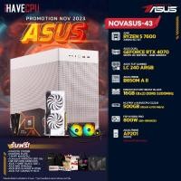 ราคา iHAVECPU NOVASUS 43 AMD RYZEN 5 7600 3 8GHz 6C 12T B650M RTX 4070 12GB 16GB DDR5 5200MHz M 2 500GB 800W 80 BRONZE CS240 (20919185403)