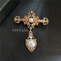 ราคา เครื่องประดับแบบคิวบาแบบโบราณเข็มกลัดไข่มุกของผู้หญิงผ้าพันคอเข็มกลัดช่อดอกไม้ (19829619939)