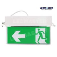 ราคา LEDMASTER ป้ายไฟฉุกเฉิน Fire Exit เเบบฝังฝ้า รูปคนวิ่งทางหนีไฟลูกศรชี้้ด้านข้าง ซ้ายขวา ชนิดป้าย 2 หน้า ป้ายทางหนีไฟ ป้ายทางออก ป้ายไฟ Emergency ป้ายบอกความปลอดภัยสำหรับติดตั้งบริเวณประตูทางออกไปทางหน