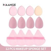 ราคา MAANGE 12 Pcs powder puff makeup sponge set 3 kinds of shape mixed multifunctional makeup puff set (20136747706)