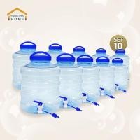 ราคา สินค้าพร้อมส่ง ถังน้ำดื่ม PET ขนาด 5 ลิตร ถังน้ำมีก๊อกพร้อมหูหิ้ว ลาย 1 ชุด 10 ใบ สีเหลือง (9699690122)