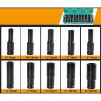 ราคา COD บล็อกไฟฟ้า ลูกบล็อก 1 2 นิ้ว ลูกบล็อกยาว ลูกบล๊อคยาว บล็อก ลูกบล็อค ชุดบล็อก 10ชิ้น ไฟฟ้า ชุดลูกบล็อกลม ราคาถูกบล็อก (15997864497)