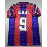 ราคา เสื้อบอล ย้อนยุค บาร์เซโลน่า 1997 เหย้า Retro Barcelona Home พร้อมเบอร์ชื่อ 9 RONALDO 1997 98 เรโทร คลาสสิค (20504958544)