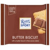 ราคา Chocolate Ritter sport รส Butter Biscuit Net 100 g BBF 13 08 24 (20477765842)