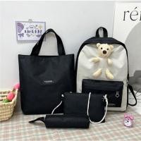 ราคา กระเป๋าเป้ เซ็ท4ชิ้น ลายน้องหมี ขายดี สีสวย ผ้าแคนวาส ใส่เรียน ใส่เที่ยวได้ (21092602934)