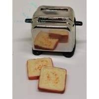 ราคา เครื่องปิ้งขนมปังจิ๋ว ขนมปัง 2 แผ่น เครื่องปิ้งขนมปัง ของจิ๋ว Dollhouse (17444915775)