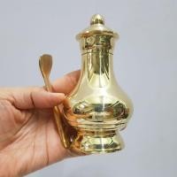 ราคา Brass byfa อุปกรณ์เคี้ยวหมาก ที่ใส่ปูนแดงกินหมาก เต้าปูนแดง พร้อมไม้ป้าย F1018 เต้าปูนทรงแหลม แบบเขมร F1019 ทรงอ้วน ขนาดสูง 5 นิ้ว (8154457581)