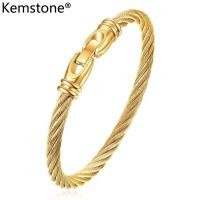 ราคา Kemstone 316L สายเคเบิลสแตนเลสชายทองสีดำชุบเงินกำไลข้อมือสร้อยข้อมือเครื่องประดับสำหรับผู้ชาย (15398428325)