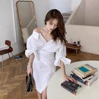 ราคา Mayte Clozet เดรสเปิดไหล่ เดรสปาดไหล่ เดรสปาดไหล่ขาว เดรสปาดไหล่ ทรงเอ เดรสเสื้อเชิ้ต เดรสขาว เดรสสายเดี่ยว เดรสสีขาว เดรส Pre Order15 30วัน (14591093980)