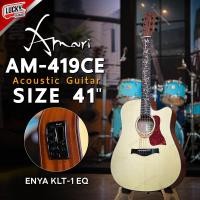 ราคา มีส่วนลด กีต้าร์โปร่งไฟฟ้า โปร่งธรรมดา Amari by Enya รุ่น AM 419C คอลายดอกไม้ ขนาด41นิ้ว EQ ภาคไฟฟ้าเลือกได้ พร้อมเซตของแถมสุดคุ้ม (20121122958)