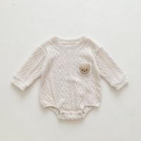 ราคา เด็กทารกเด็กผู้หญิงน่ารักหมี Romper ฤดูใบไม้ผลิฤดูใบไม้ร่วงแขนยาว Jumpsuit Bodysuit (16490488932)