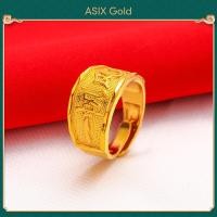 ราคา ASIX GOLD แหวนผู้ชายทอง 24K แหวนมังกรครอบงำ แหวนผู้ชายเท่ ไม่ดำ ไม่ลอก (20330853907)