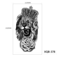 ราคา Rose Animal Long Tattoo รอยสักชั่วคราวขนาดใหญ่สิงโตเผ่าสีดำ นักรบเสือหมาป่าสติ๊กเกอร์รอยสักปลอมสำหรับผู้หญิง (17139127015)