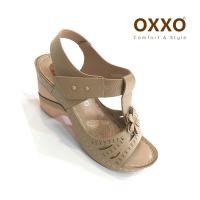 ราคา OXXO รองเท้าเพื่อสุขภาพ รองเท้าส้นสูงพร้อมสายรัดส้น งานเย็บมือทนทาน สวมใส่สบาย น้ำหนักเบามาก 1a6210 (20962654691)