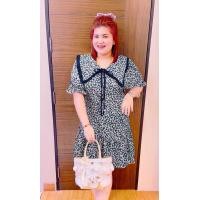 ราคา ชุดเดรสสาวอวบอ้วน อก 38 50 ชุดเดรสลายดอก (14024747793)