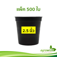 ราคา กระถางปลูกต้นไม้ กระถางต้นไม้ กระถางพลาสติก สีดำ กระถางดำ 2 5 นิ้ว กระบองเพชร 100 ใบ (16602780195)