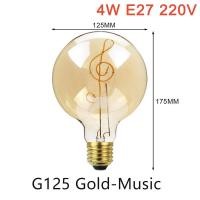 ราคา หลอดแก้วสีเหลืองอำพันสีเหลืองอำพันหรี่แสงได้4W หลอดเอดิสัน E27โบราณไส้หลอดไฟ G125ตัวอักษรที่สร้างสรรค์หลอดไฟตกแต่ง (18043814311)
