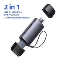 ราคา Baseus Card Reader Type C USB 3 0ถึง SD TF Card Reader สำหรับอุปกรณ์เสริมแล็ปท็อป Smart Cardreader Anti Lost Memory Card Adapter (14999225564)