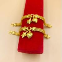 ราคา สร้อยข้อมือลายกิมตุ้งหัวใจ สายคู่ น้ำหนัก2บาท ลายมาใหม่ งานช่างทองเยาวราช สินค้าถ่ายจากงานจริง (19096523891)
