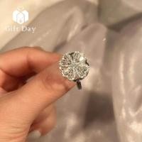 ราคา แหวนดอกไม้โชคดี24K สำหรับผู้หญิงแหวนหมุนปรับได้รูปหัวใจของขวัญแหวนเครื่องประดับ (19989534131)