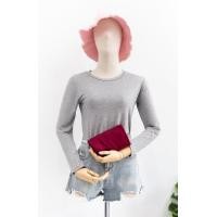 ราคา แขนยาว เรย่อนคอกลม ผ้านิ่มๆๆ ใส่สบาย (932302257)