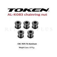ราคา น็อตใบจาน Token AL K083 chainring nut 5 ตัว สำหรับใบจาน 2 ใบ (17663041538)