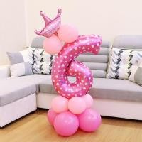 ราคา เด็กปาร์ตี้วันเกิดสีฟ้าสีชมพูดิจิตอลเสาวันเกิดตกแต่งงานแต่งงานบอลลูนดิจิตอล (19967536740)