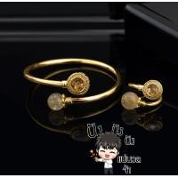 ราคา กำไลหินไหมทองแท้100 กำลหินนำโชค กังหันแชกงหมิวของแท้ หมุนได้ แหวนหินไหมทอง แหวนแชกงหมิวแท้ (15899896203)