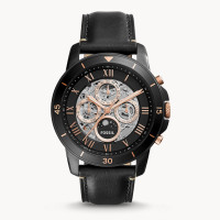 ราคา ME3138อัตโนมัติสำหรับผู้ชายหน้าปัดลายโครงกระดูก Fossil Grant สำหรับผู้ชายนาฬิกาหนังผู้ชาย (17576124163)