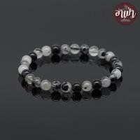 ราคา อาเป่า หินแก้วขนเหล็ก หินไหมดำ Tourmaline Quartz ขนาด 6 มิล คัดหิน ช่วยป้องกันภูตผีปีศาจ ป้องกันอาถรรพ์มนต์ดำ หินมงคล กำไลหินสี หินสีดำ (21033490226)