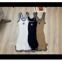 ราคา Sitaypshop เสื้อกล้าม มินิเดรสไหมพรมชาแนล ปักซิกเนเจอร์ชาแนบที่อก งานปักนะจ๊ะ (14420447981)