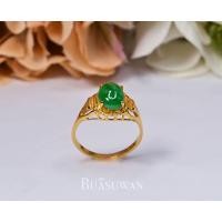 ราคา แหวน หยก ตัวเรือนทองคำแท้ 18K หยกแท้ สีเขียว การันตี พลอยแท้ ทองแท้ พร้อมใบรับประกันจากทางร้าน เป็น item ที่สามารถได้ในทุกๆ วัน (11784936302)